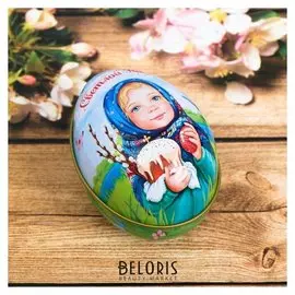 Пасхальная свеча в баночке «Светлой пасхи! девочка»