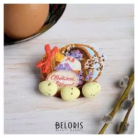 Пасхальный магнит с доп.элементом «Кулич в корзинке»