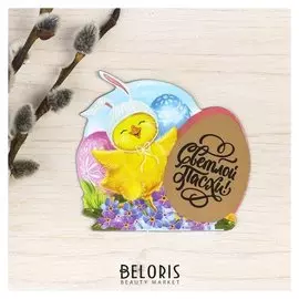 Пасхальный магнит со скретч-слоем «Цыплёнок-зайчик»