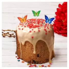 Пасхальный набор свечей для кулича «Бабочки»