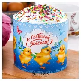 Пасхальный ободок для кулича «Цыплята», 32.2 × 9 см