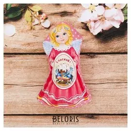 Пасхальный сувенир на магните Ангел с куличом