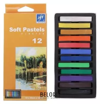 Пастель художественная профессиональная сухая, 12 цветов, в картонной коробке