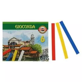 Пастель масляная 6 цветов, Koh-i-noor 8111 Gioconda, квадратная, картонная упаковка
