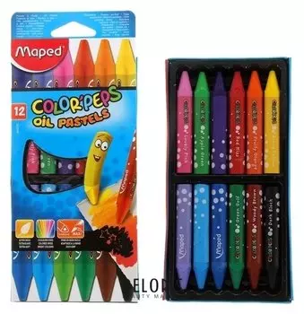 Пастель масляная детская 12 цветов Maped Oil Pastel