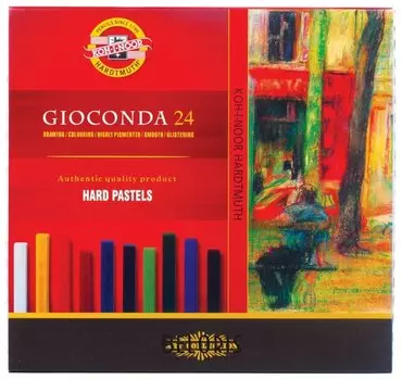 Пастель сухая художественная квадратное сечение Gioconda 24 цвета