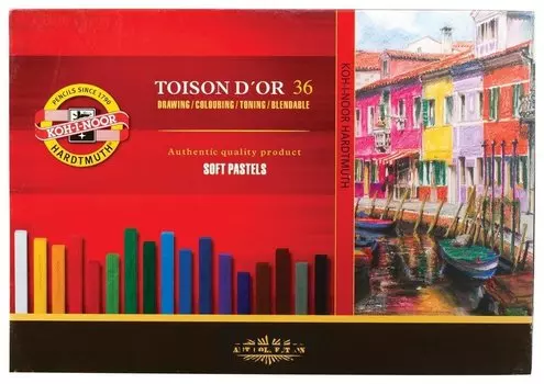Пастель сухая художественная квадратное сечение Toison D'or 36 цветов