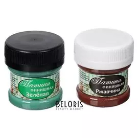 Патина финишная набор: краска акрил 2 цвета*50 мл №1 ржавчина, зелёная к3433