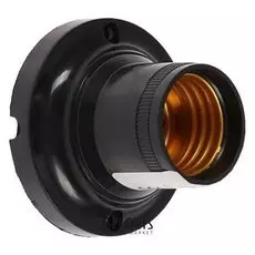 Патрон накладной Ecola, прямой, E27, черный