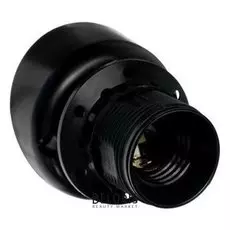 Патрон Rev, E27, настенный, резьбовой, черный