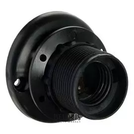 Патрон Rev, E27, потолочный, резьбовой, черный