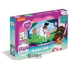 Пазл 104 элемента + наклейки Нелла. Принцесса-рыцарь