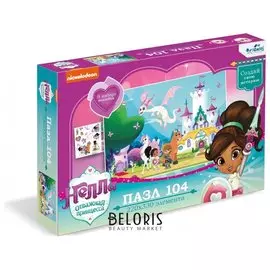 Пазл 104 элемента + наклейки Нелла. Замок принцессы