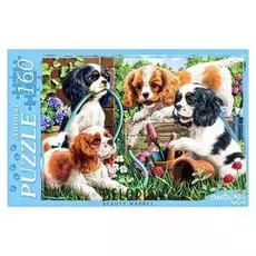 Пазл 160 элементов Резвые щенки в саду