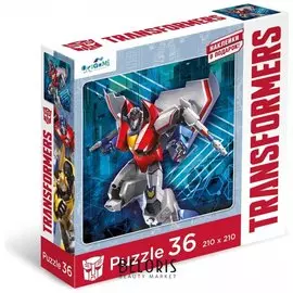 Пазл 36 элементов + наклейки Трансформеры. Старскрим