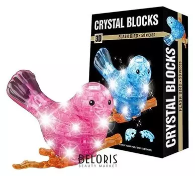 Пазл 3D кристаллический Птичка 50 деталей