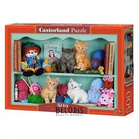 Пазл 500 элементов «Котята на полках»
