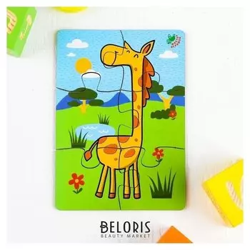 Пазл 6 элементов Жираф, элемент: 4,7 × 5 см