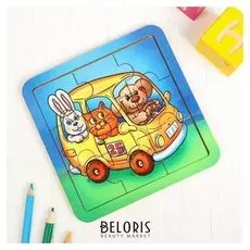 Пазл Автобус со зверушками