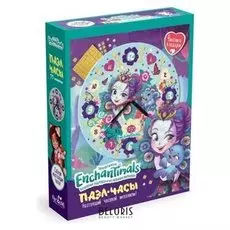 Пазл часы 77 элементов Павлин + 4 магнита