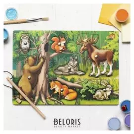 Пазл «Чей малыш? Лесные звери», магнитики