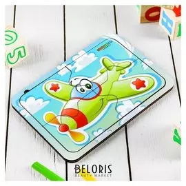 Пазл деревянный простой Самолётик