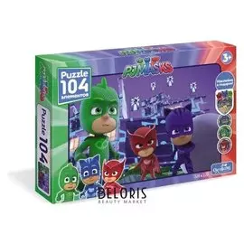 Пазл Герои в масках Ночные герои 104 элемента + наклейки