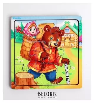 Пазл «Маша и медведь», 9 деталей