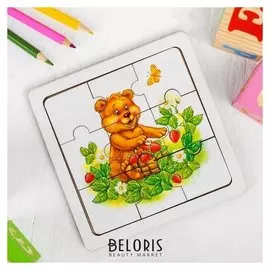 Пазл Мишка с ягодами