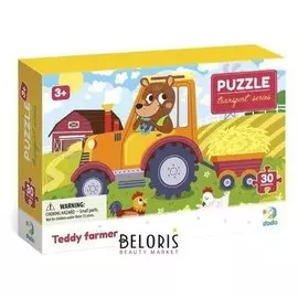 Пазл «Мишка-тракторист», 30 элементов