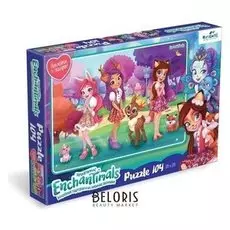 Пазл Подружки и зверюшки + наклейки 104 элемента