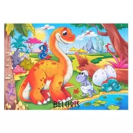 Пазл-рамка 24 элемента «Динозавры №7»