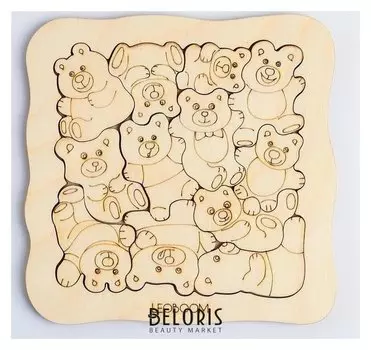 Пазл-раскраска «Мишки - малышки»