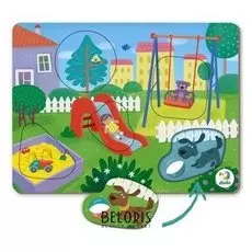Пазл-сортер 5 элементов Во дворе