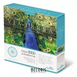 Пазл Виа Терра Пёстрый павлин 1000 элементов