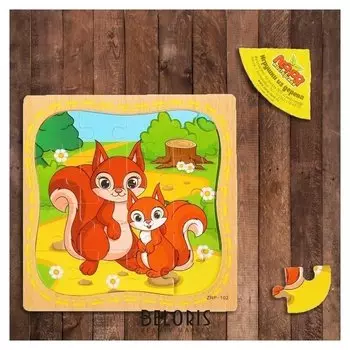 Пазл в рамке Бельчонок и мама