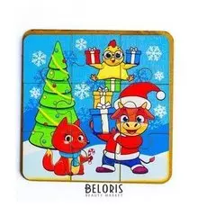 Пазл «Зверята на празднике»