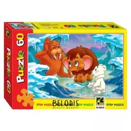 Пазлы 60 элементов Мамонтенок