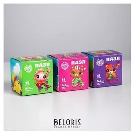 Пазлы «Овечка, белочка, кошечка»