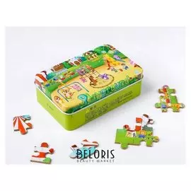 Пазлы по цифрам Детская площадка 60 шт