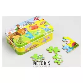 Пазлы по цифрам Динозавры 60 шт