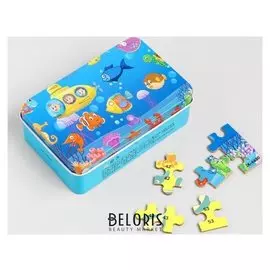 Пазлы по цифрам Водный мир 60 шт