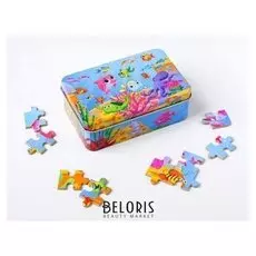 Пазлы по цифрам Водный мир 60 шт