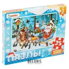 Пазлы Сани Дедушки Мороза 35 элементов