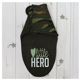 Пеленка-кокон Крошка Я "Little hero", рост 50-62см (0-3мес)