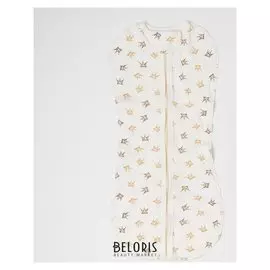 Пеленка-кокон на молнии цвет экрю корона а.1053и, рост 62, интерлок