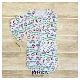 Пелёнка на замке (Кокон)+ шапочка, рост 62-68 см