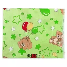 Пелёнка, размер 75 х120 см, бязь, цвет зелёный принт