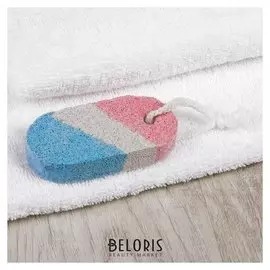 Пемза для педикюра, 9 × 4 см, цвет белый/синий/красный