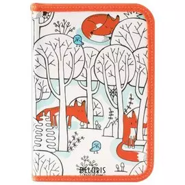 Пенал 1 отделение, 1 откидная планка, Лисички